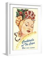 Cocktails at the Copa, Latin Bombshell, Graphics-null-Framed Art Print