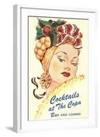 Cocktails at the Copa, Latin Bombshell, Graphics-null-Framed Art Print