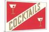 Cocktails, Gibsons-null-Mounted Art Print