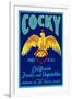 Cocky - Vegetable Crate Label-Lantern Press-Framed Art Print