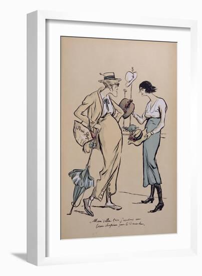 Coco Chanel as a Milliner, from "Le Grand Mode a L'Envers", 1919-Sem-Framed Giclee Print