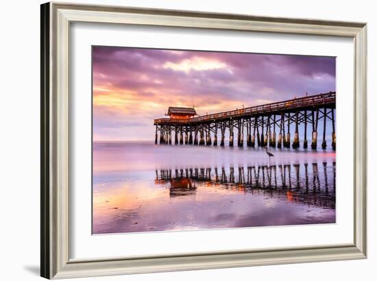 Cocoa Beach, Florida, USA at the Pier.-SeanPavonePhoto-Framed Photographic Print