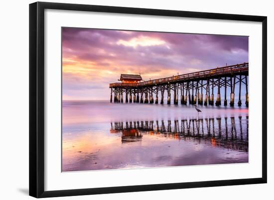 Cocoa Beach, Florida, USA at the Pier.-SeanPavonePhoto-Framed Photographic Print