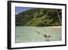 Coconut Floating in Lagoon, Micronesia, Palau-Reinhard Dirscherl-Framed Photographic Print