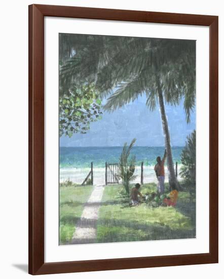 Coconut Man Calls, Sri Lanka, 2015-Lincoln Seligman-Framed Giclee Print