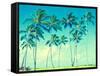 Coconut Palm Trees in Hawaii (Vintage Style)-EllenSmile-Framed Stretched Canvas