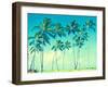 Coconut Palm Trees in Hawaii (Vintage Style)-EllenSmile-Framed Photographic Print