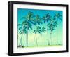 Coconut Palm Trees in Hawaii (Vintage Style)-EllenSmile-Framed Photographic Print