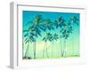 Coconut Palm Trees in Hawaii (Vintage Style)-EllenSmile-Framed Photographic Print