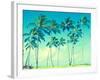 Coconut Palm Trees in Hawaii (Vintage Style)-EllenSmile-Framed Photographic Print