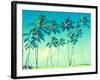 Coconut Palm Trees in Hawaii (Vintage Style)-EllenSmile-Framed Photographic Print