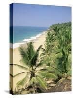 Coconut Palms and Beach, Kovalam, Kerala State, India, Asia-Gavin Hellier-Stretched Canvas