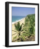 Coconut Palms and Beach, Kovalam, Kerala State, India, Asia-Gavin Hellier-Framed Photographic Print