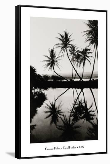 Coconut Palms, Pearl Harbor, Hawaii, 1927-null-Framed Stretched Canvas