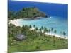 Coconut Plantation and Old Farmhouse Beside Coral Sand Bay, Mana Island, Mamanuca Group, Fiji-Tony Waltham-Mounted Photographic Print