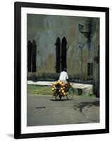 Coconut Seller Riding His Bicycle, Galle, Sri Lanka-Yadid Levy-Framed Photographic Print