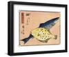 Cod and Halibut, 1830-1844-Utagawa Hiroshige-Framed Giclee Print