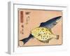 Cod and Halibut, 1830-1844-Utagawa Hiroshige-Framed Giclee Print