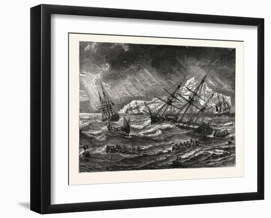 Cod-Fishing on the Great Bank of Newfoundland-null-Framed Giclee Print
