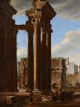 View in the Roman Forum, 1615-Codazzi & Cerquozzi-Mounted Giclee Print