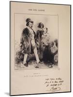 Code Civil Illustre, Article 213, the Husband Shall Protect His Wife-Henry Monnier-Mounted Giclee Print