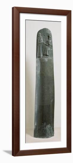 Code of Hammurabi: the God Shamash Dictating His Laws to Hammurabi, King of Babylon-null-Framed Giclee Print