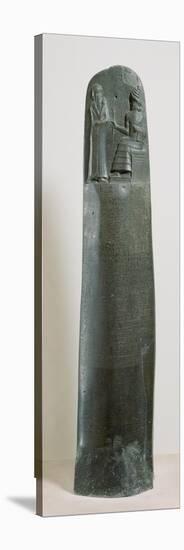 Code of Hammurabi: the God Shamash Dictating His Laws to Hammurabi, King of Babylon-null-Stretched Canvas