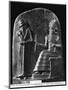 Code of Hammurabi, the God Shamash Dictating Laws to Hammurabi, King of Babylon, Susa, c.1750 BC-Mesopotamian-Mounted Giclee Print