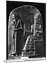 Code of Hammurabi, the God Shamash Dictating Laws to Hammurabi, King of Babylon, Susa, c.1750 BC-Mesopotamian-Mounted Giclee Print