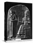 Code of Hammurabi, the God Shamash Dictating Laws to Hammurabi, King of Babylon, Susa, c.1750 BC-Mesopotamian-Stretched Canvas