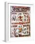 Codex Borgianus Showing Confronting Deities, Mixtec, Pre-Columbian Mexico, 12th-16th Century-null-Framed Giclee Print