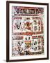 Codex Borgianus Showing Confronting Deities, Mixtec, Pre-Columbian Mexico, 12th-16th Century-null-Framed Premium Giclee Print