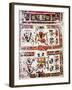 Codex Borgianus Showing Confronting Deities, Mixtec, Pre-Columbian Mexico, 12th-16th Century-null-Framed Giclee Print