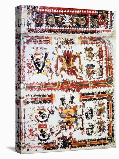 Codex Borgianus Showing Confronting Deities, Mixtec, Pre-Columbian Mexico, 12th-16th Century-null-Stretched Canvas