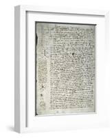 Codex Leicester: Science of Waves-Leonardo da Vinci-Framed Giclee Print