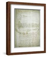 Codex Leicester: The Changing Earth-Leonardo da Vinci-Framed Giclee Print