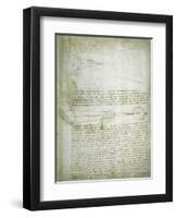 Codex Leicester: The Changing Earth-Leonardo da Vinci-Framed Giclee Print