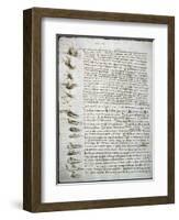 Codex Leicester: Water Flow-Leonardo da Vinci-Framed Premium Giclee Print