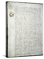 Codex Leicester: Water Pressure Theories-Leonardo da Vinci-Stretched Canvas