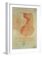 Codex Madrid 1/57-R Study for a Sculpture of a Horse-Leonardo da Vinci-Framed Giclee Print