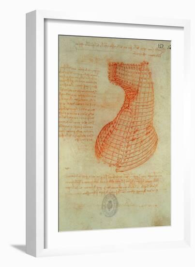 Codex Madrid 1/57-R Study for a Sculpture of a Horse-Leonardo da Vinci-Framed Giclee Print