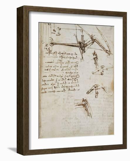 Codex on the Flight of Birds-Leonardo da Vinci-Framed Giclee Print