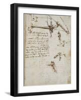 Codex on the Flight of Birds-Leonardo da Vinci-Framed Giclee Print