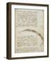 Codex on the Flight of Birds-Leonardo da Vinci-Framed Giclee Print