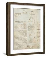 Codex on the Flight of Birds-Leonardo da Vinci-Framed Giclee Print