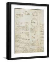 Codex on the Flight of Birds-Leonardo da Vinci-Framed Giclee Print