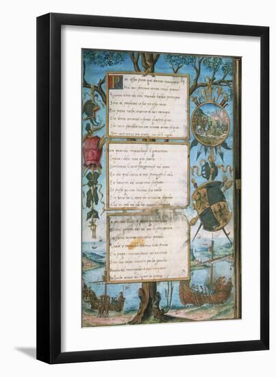 Codex Romanzo Di Paolo E Daria (Novel of Paolo and Daria) by Gaspare Visconti, Manuscript-null-Framed Giclee Print