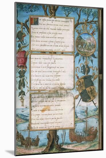 Codex Romanzo Di Paolo E Daria (Novel of Paolo and Daria) by Gaspare Visconti, Manuscript-null-Mounted Giclee Print