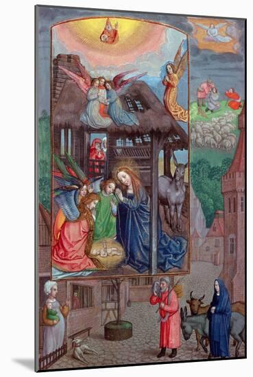 Codex Ser Nov 2844 Birth of Christ, from the Rothschild Prayer Book (Vellum)-Flemish-Mounted Giclee Print
