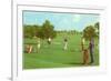 Coed Golfing-null-Framed Premium Giclee Print